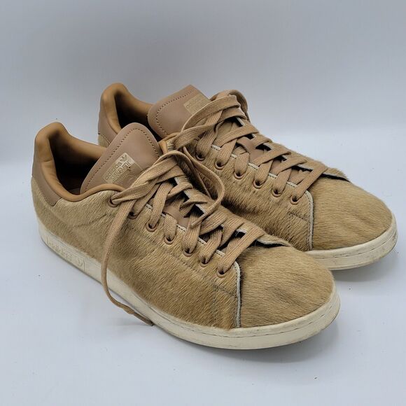 Adidas Stan Smith B24700 Beige Pony Hair Cardboard 2015 Mens Size 12.5 - Picture 2 of 9